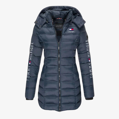 OUTLET™ Lange Steppjacke mit Kapuze