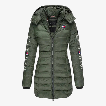 OUTLET™ Lange Steppjacke mit Kapuze