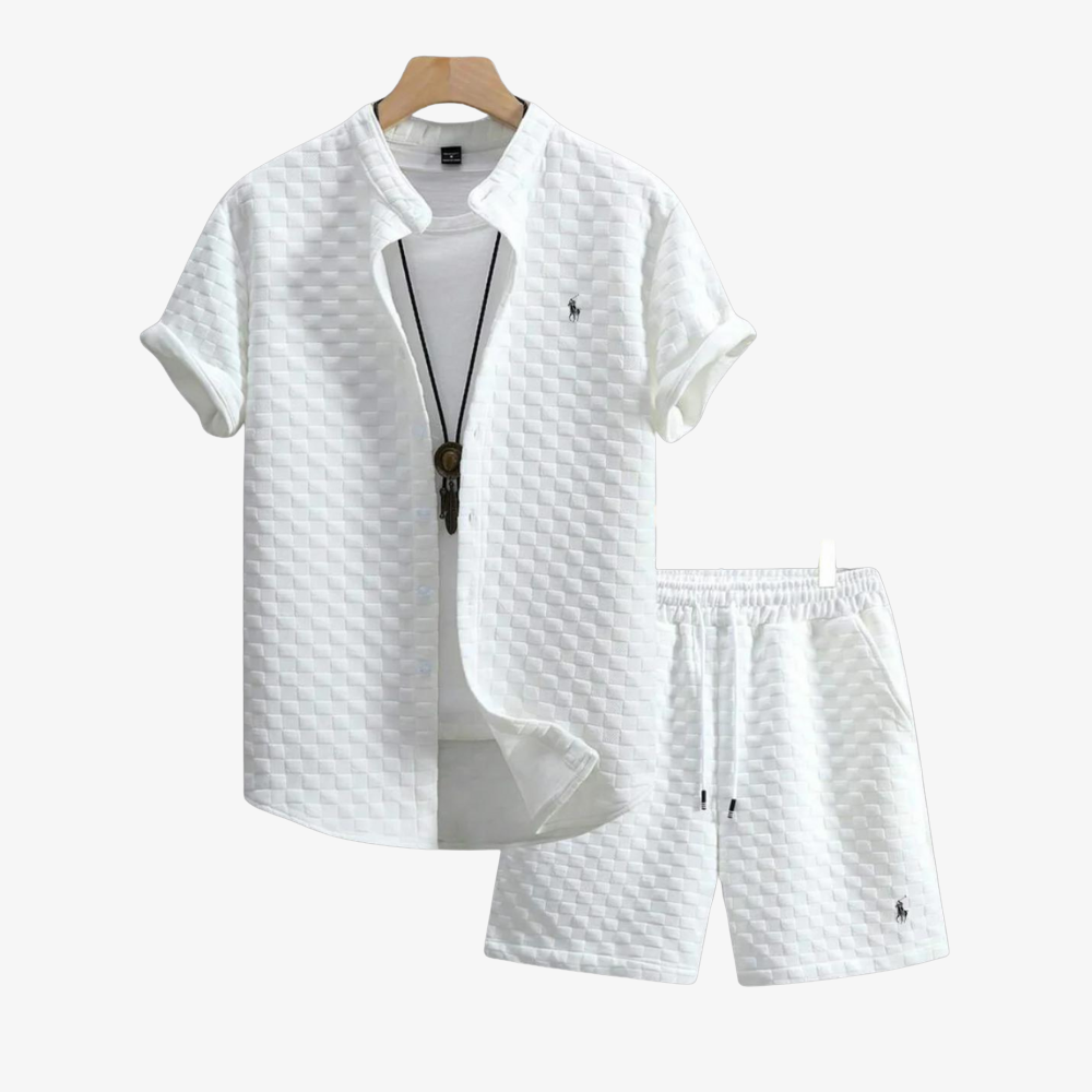 OUTLET™ Leichter Sommer-Set mit Kurzarmhemd & Shorts