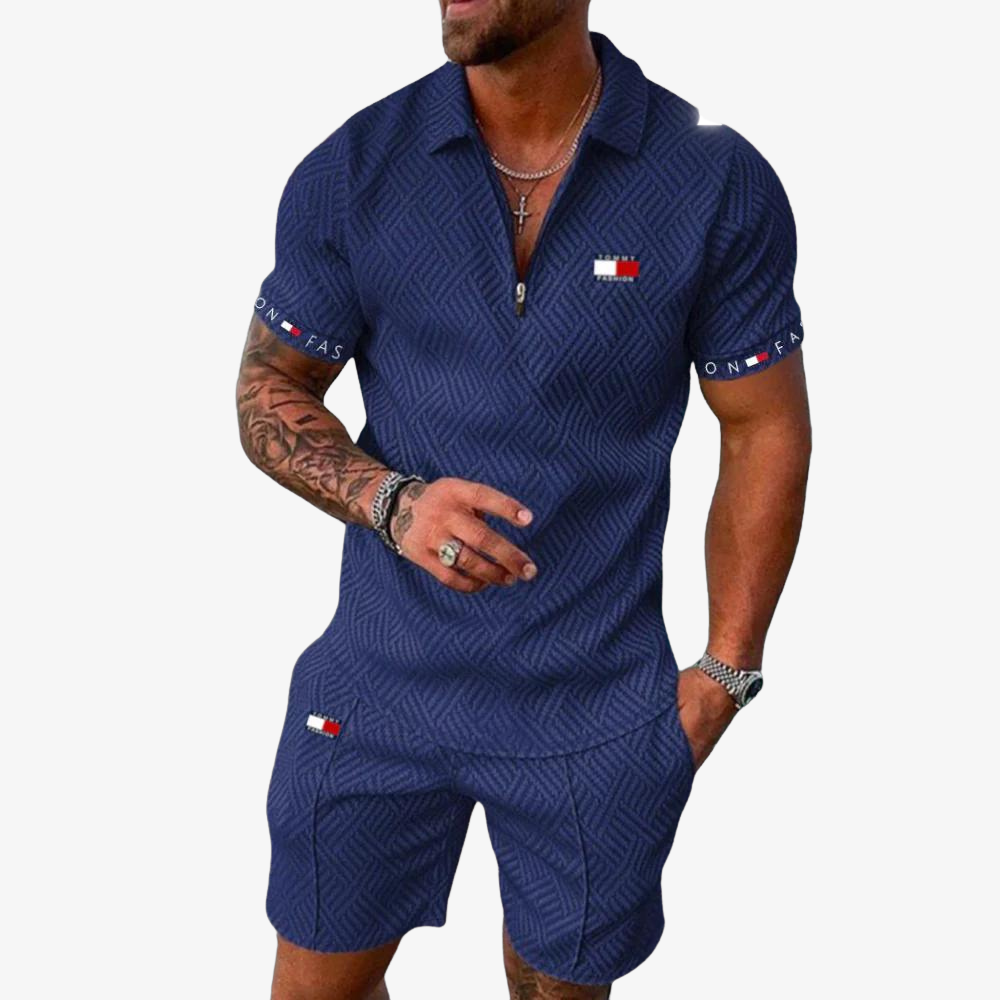 OUTLET™ Struktur-Set mit Reißverschlusskragen